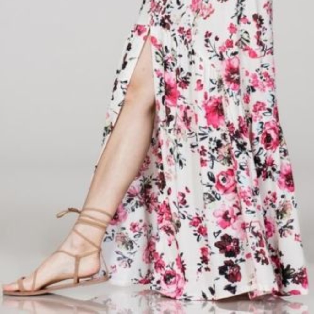 Medium Maxi Skirt Rose Roses Floral